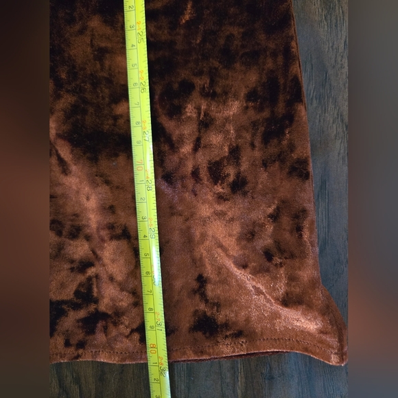 Show Me Your Mumu Copper Crushed Velvet Mini Dress Size Small - Picture 8 of 9